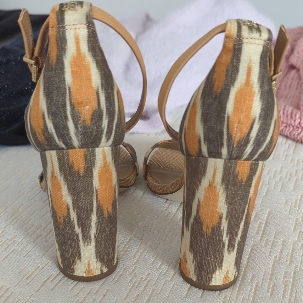 Sam Edelman Stylish Brown and Orange Women's Heels